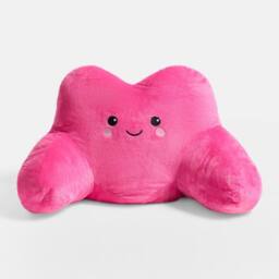OHS Hazel the Heart Cuddle Cushion Novelty Reading Pillow in Bright Pink - thumbnail 3