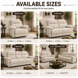 Stratus Interiors Owen Electric Recliner Sofa with Adjustable Settings in White - thumbnail 6