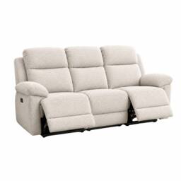 Stratus Interiors Owen Electric Recliner Sofa with Adjustable Settings in White - thumbnail 4