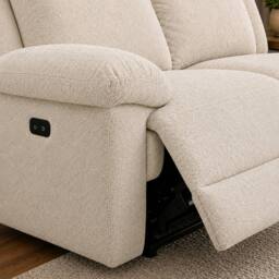 Stratus Interiors Owen Electric Recliner Sofa with Adjustable Settings in White - thumbnail 5