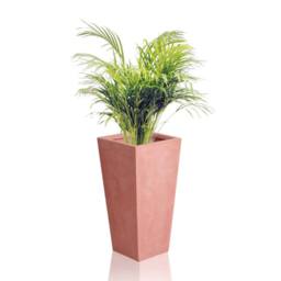 Primrose Fibrecotta Terracotta Tall Flared Square Planter 89cm in Red - thumbnail 2