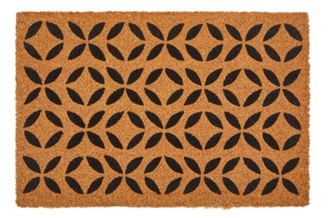 Orsina Filta Flower Coir Doormat in Brown - Size: Small - image 1