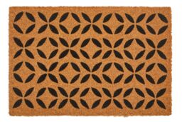 Orsina Filta Flower Coir Doormat in Brown - Size: Small - thumbnail 1
