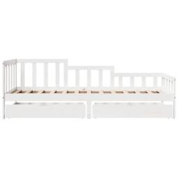 Berkfield Home Daybed with Drawers without Mattress White 80x200 cm Solid Wood - thumbnail 4
