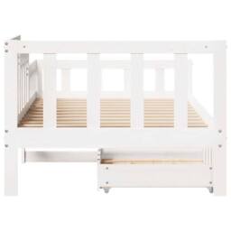 Berkfield Home Daybed with Drawers without Mattress White 80x200 cm Solid Wood - thumbnail 7