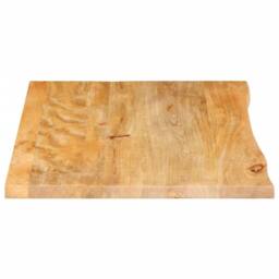 Berkfield Home Table Top Live Edge 70x60x3.8 cm Solid Wood Mango in Brown - thumbnail 4