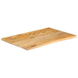 Berkfield Home Table Top Live Edge 70x60x3.8 cm Solid Wood Mango in Brown - thumbnail 2
