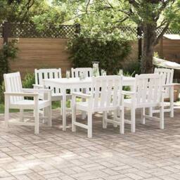 Berkfield Home Garden Dining Chairs 6 pcs White 65.5x55.5x88 cm HDPE - thumbnail 2
