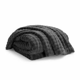 Snug City Rabbit Faux Fur Throw Blanket Ultra Soft Luxury Throw for Sofa & Bed in Grey - Size: 150 cm x 200 cm - thumbnail 2