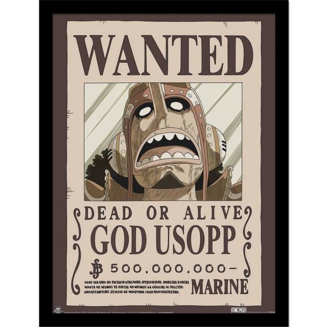One Piece Wanted Usopp Framed Poster in Cream - image 1