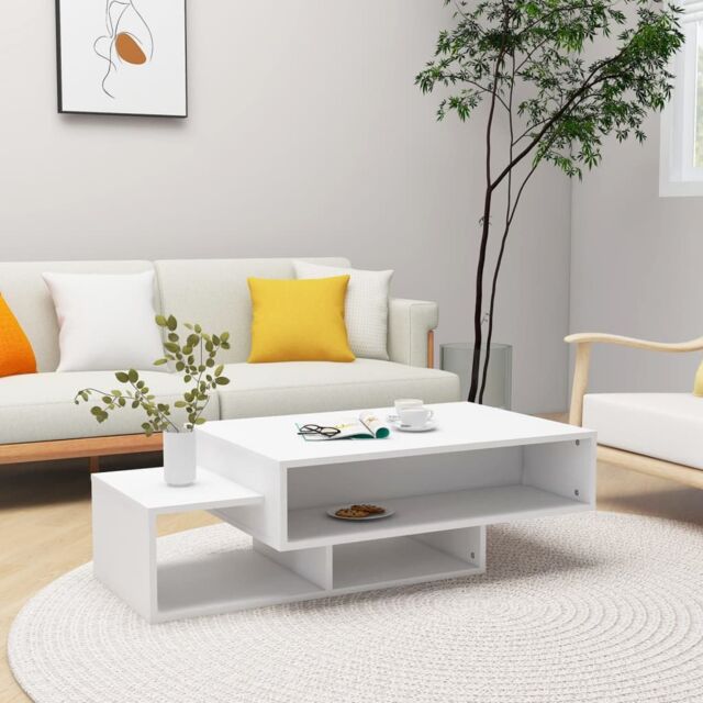 Berkfield Home Coffee Table White 105x55x32 cm Engineered Wood - Size: 105 x 55 x 32 cm - image 1