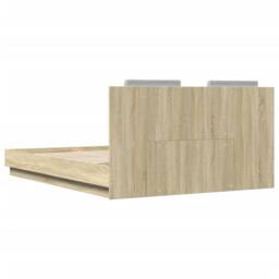 Berkfield Home Bed Frame without Mattress Sonoma Oak 150x200 cm King Size in Brown - thumbnail 6