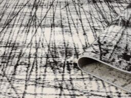 Desire Rugs Obsidian Modern Low Pile Area Rug - Oblique Abstract Design in Grey - Size: 160 cm x 230 cm - thumbnail 4