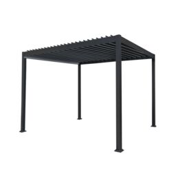 Monstershop Anthracite Aluminium Pergola 3m x 3m in Grey - thumbnail 1