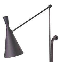 Wyld and Coco Wall Lamp Black Steel 1-Light Adjustable Arm Cone Shade - thumbnail 7