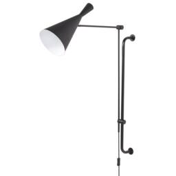 Wyld and Coco Wall Lamp Black Steel 1-Light Adjustable Arm Cone Shade - thumbnail 4