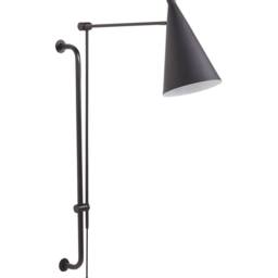 Wyld and Coco Wall Lamp Black Steel 1-Light Adjustable Arm Cone Shade - thumbnail 2
