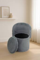 GAVENO CAVAILIA 3 In 1 Malibu Ottoman Stool in Grey - Size: 1 Seater - thumbnail 1