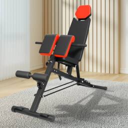 Centra Adjustable Workout Bench Roman Chair 8-Position Backrest Home Gym in Black - thumbnail 3