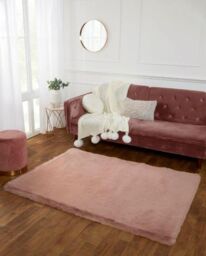 The Linen Consultancy TLC 5 Star Hotel Concept Super Luxe Faux Fur Blush in Light Pink - Size: 120 cm x 170 cm - thumbnail 1