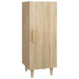 Berkfield Home Sideboard Sonoma Oak 34.5x34x90 cm Engineered Wood in Light Oak - thumbnail 3