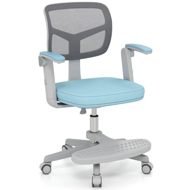 Costway Kids Desk Chair Children Study Chair w/Adjustable Height in Blue - image 1