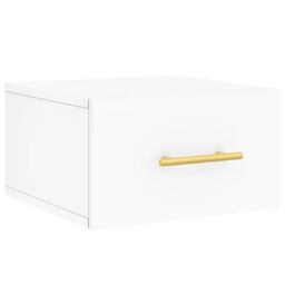 Berkfield Home Wall-mounted Bedside Cabinet White 35x35x20 cm - Size: 35 x 35 x 20 cm - thumbnail 2
