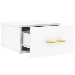 Berkfield Home Wall-mounted Bedside Cabinet White 35x35x20 cm - Size: 35 x 35 x 20 cm - thumbnail 6