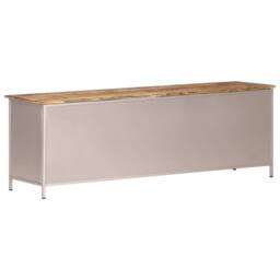 Berkfield Home TV Cabinet 120x30x40 cm Rough Mango Wood in Brown - Size: 120 x 30 x 40 cm - thumbnail 4