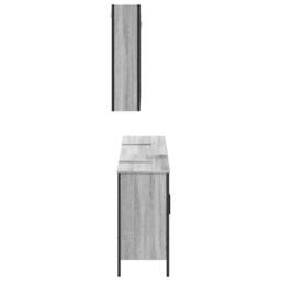 Berkfield Home Stylish 3 Piece Bathroom Cabinet Set Grey Sonoma Engineered Wood - thumbnail 7