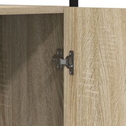 Berkfield Home Bathroom Cabinet Sonoma Oak 33x33x185, 5 cm Engineered Wood in Brown - thumbnail 8
