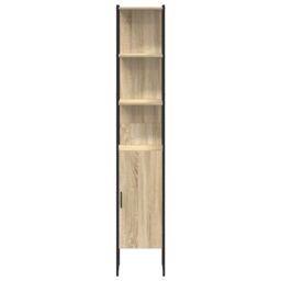 Berkfield Home Bathroom Cabinet Sonoma Oak 33x33x185, 5 cm Engineered Wood in Brown - thumbnail 5