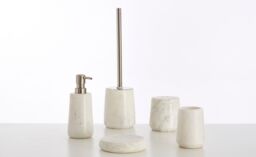 Orsina Off White Marble Soap Dish, Elegant Natural Soap Holder with Recessed Tray, Smooth Textured Bath Soap Dish - thumbnail 2