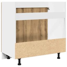 Berkfield Home Sink Bottom Cabinet Lyon Artisan Oak 80x46x81.5 cm Engineered Wood in Brown - thumbnail 7