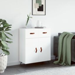 Berkfield Home Sideboard White 69.5x34x90 cm Engineered Wood - thumbnail 1