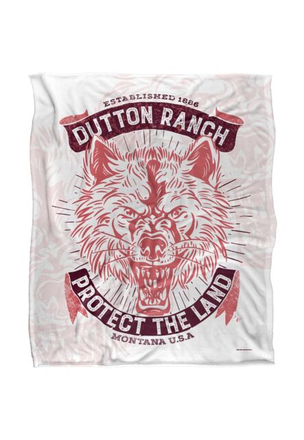 Yellowstone Protect The Land Wolf Silky Touch Super Soft Throw Blanket 152 X 127 cm in White - image 1