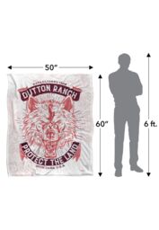 Yellowstone Protect The Land Wolf Silky Touch Super Soft Throw Blanket 152 X 127 cm in White - thumbnail 5