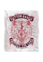 Yellowstone Protect The Land Wolf Silky Touch Super Soft Throw Blanket 152 X 127 cm in White - thumbnail 1