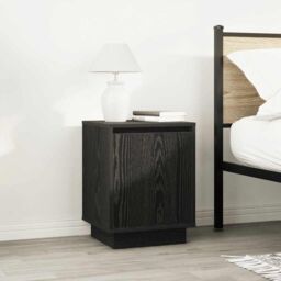 Berkfield Home Bedside Cabinets with LED Lights¬†2 pcs Black 38x34x50 cm - Size: 38 x 34 x 50 cm - thumbnail 4