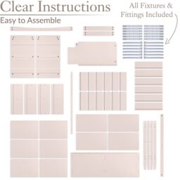 Christow Pink Chest of Drawers Modern 6 Drawer Bedroom Storage Unit Furniture Cabinet - thumbnail 6