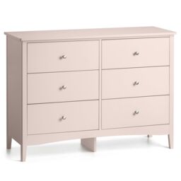 Christow Pink Chest of Drawers Modern 6 Drawer Bedroom Storage Unit Furniture Cabinet - thumbnail 2