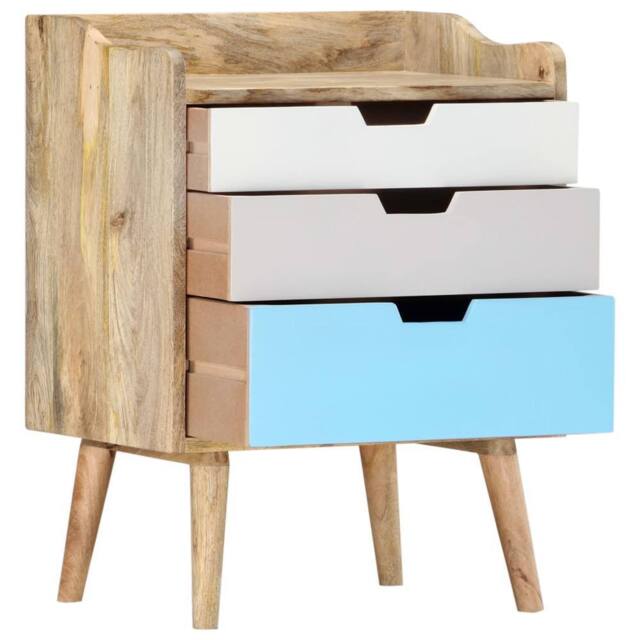 Berkfield Home Bedside Cabinet 47x35x63 cm Solid Mango Wood - Size: 47 x 35 x 63 cm - image 1