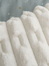 Bianca 'Carved Faux Fur' Cushion in Cream - Size: 50 cm x 50 cm - thumbnail 3