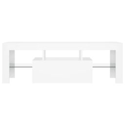 Berkfield Home TV Cabinet with LED Lights White 120x35x40 cm - Size: 120 x 35 x 40 cm - thumbnail 5