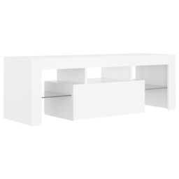Berkfield Home TV Cabinet with LED Lights White 120x35x40 cm - Size: 120 x 35 x 40 cm - thumbnail 3