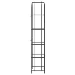 Berkfield Home Wine Rack for 73 Bottles Black 45x36x200 cm Wrought Iron - Size: 45 x 36 x 200 cm - thumbnail 4
