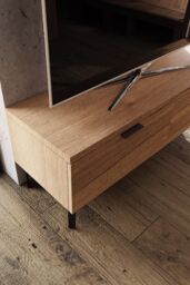 FWStyle Fisso Cracked Oak Small TV Unit Fast Click Assembly in Brown - thumbnail 3