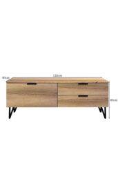 FWStyle Fisso Cracked Oak Small TV Unit Fast Click Assembly in Brown - thumbnail 6