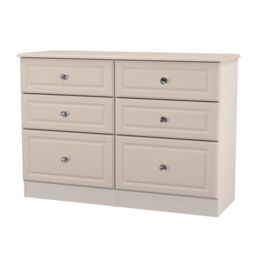 Ready Assembled 2 U Hilton 6 Drawer Wide Chest (Ready Assembled) in Taupe - thumbnail 4