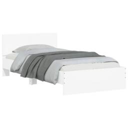 Berkfield Home Durable Bed Frame without Mattress with LED Lights White 100x200 cm - thumbnail 5